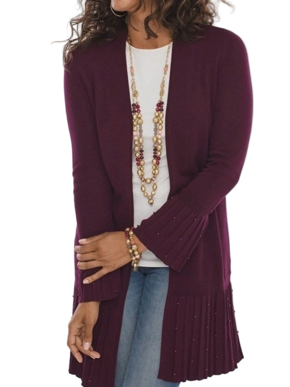 37. WOMENS CHICO’S 2/L DETAIL SWEATER - Picture 1 of 6